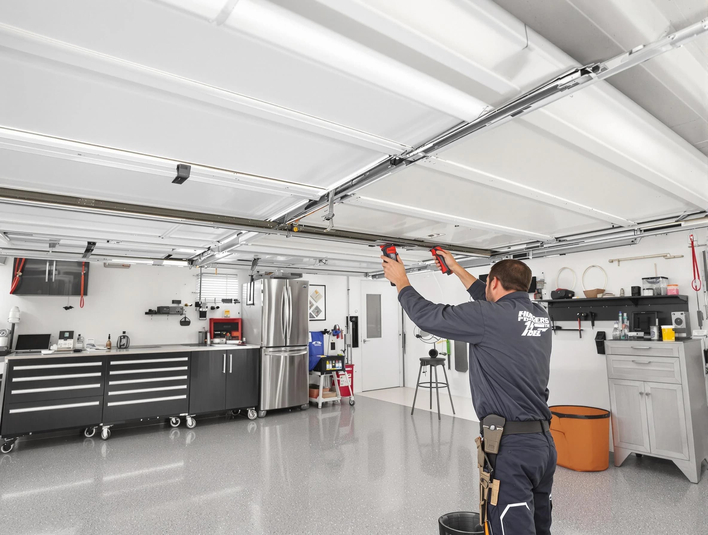 Overhead garage door repair service by Maplewood Garage Door Repair in Maplewood