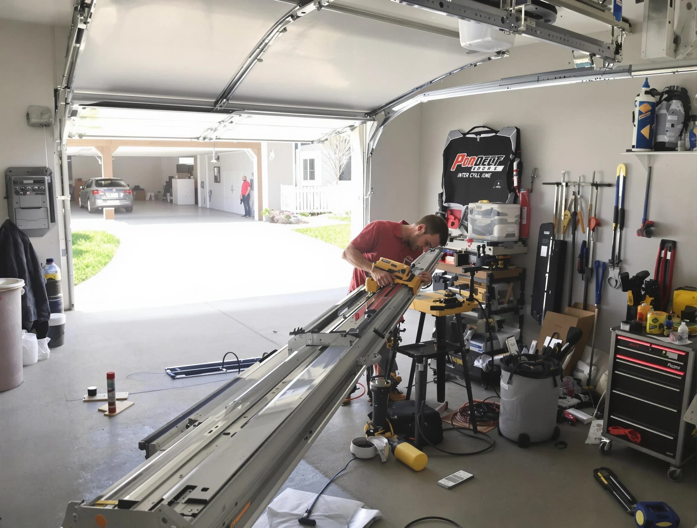 Maplewood Garage Door Repair expert performing track repair in Maplewood