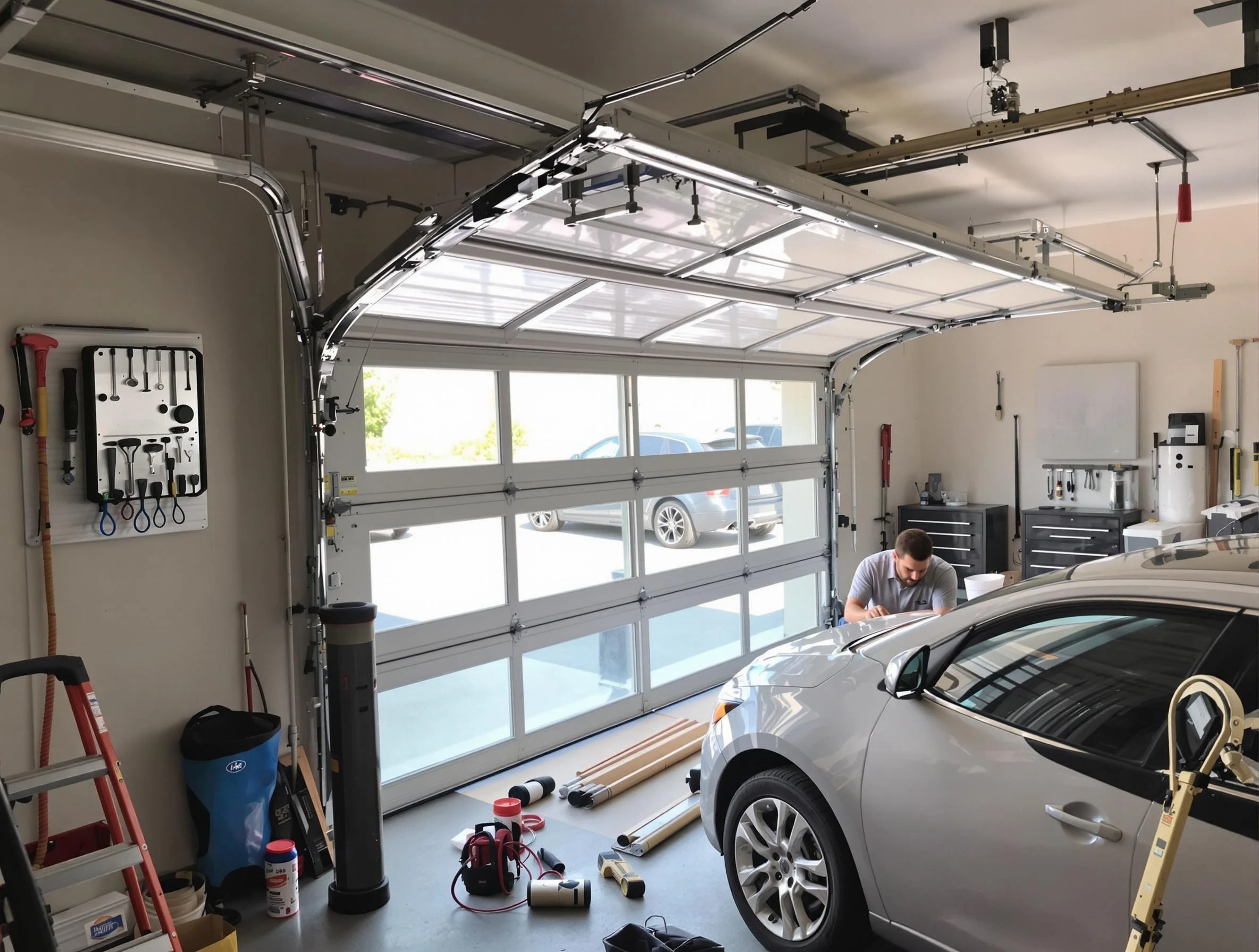 Garage door noise reduction service by Maplewood Garage Door Repair in Maplewood