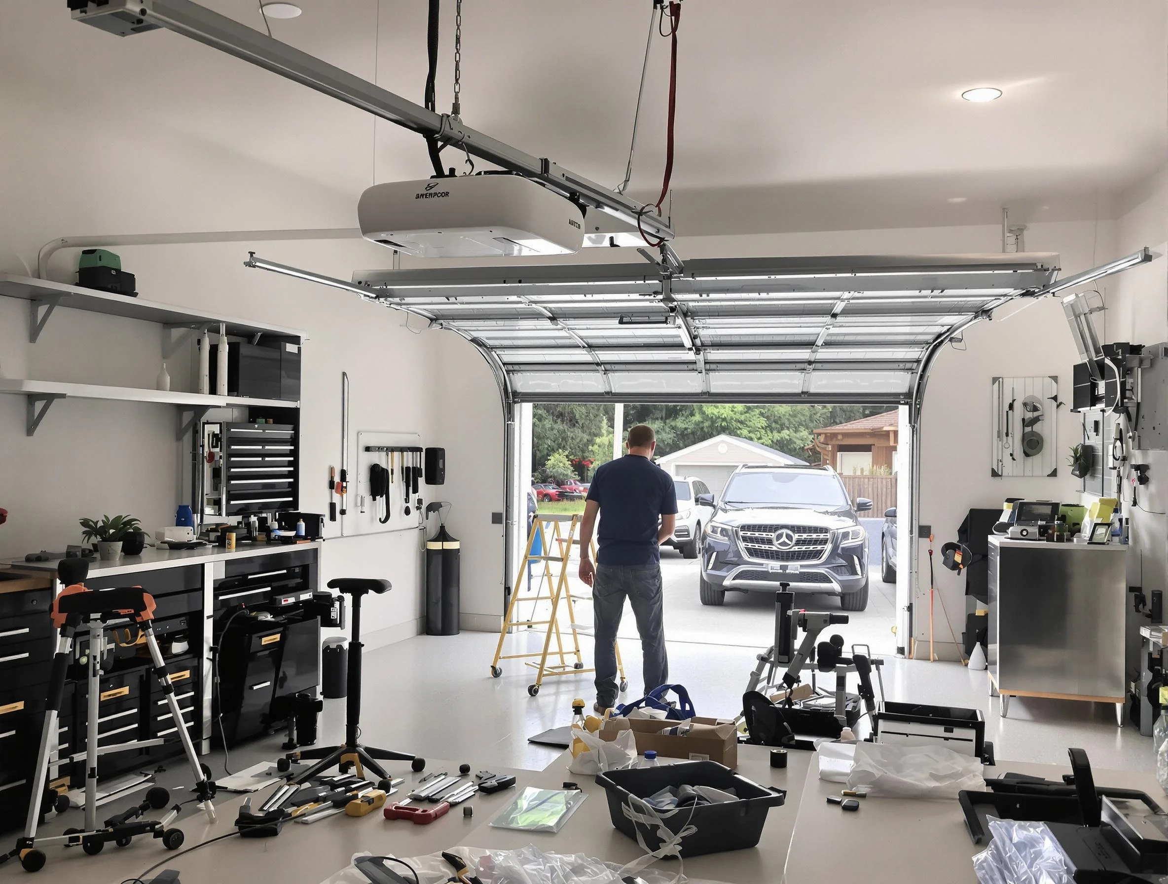 Garage door opener installation by Maplewood Garage Door Repair in Maplewood
